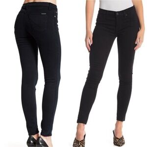 HUDSON Krista Low-Rise Super Skinny Black Jeans w Stretch
